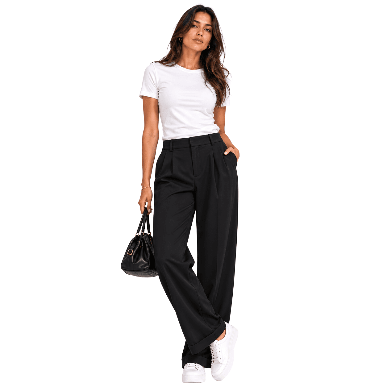 Balmain Pantalone lungo con pieghe