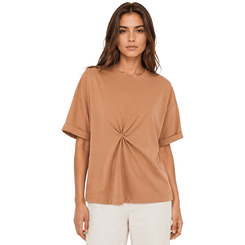 T-shirt con drapeggio