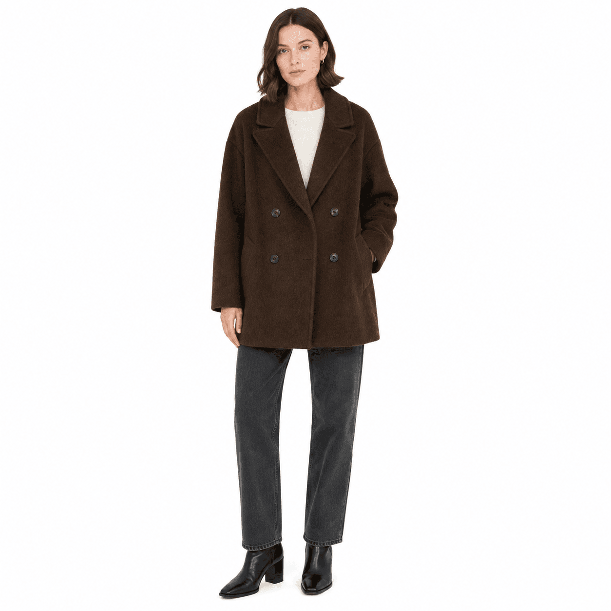Cappotto lana doppiopetto