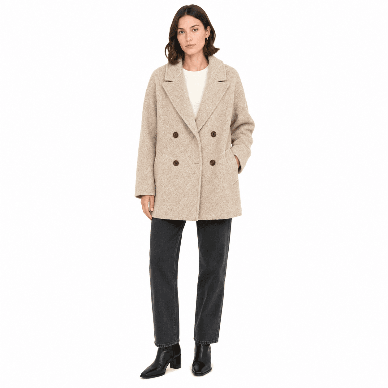Cappotto lana doppiopetto