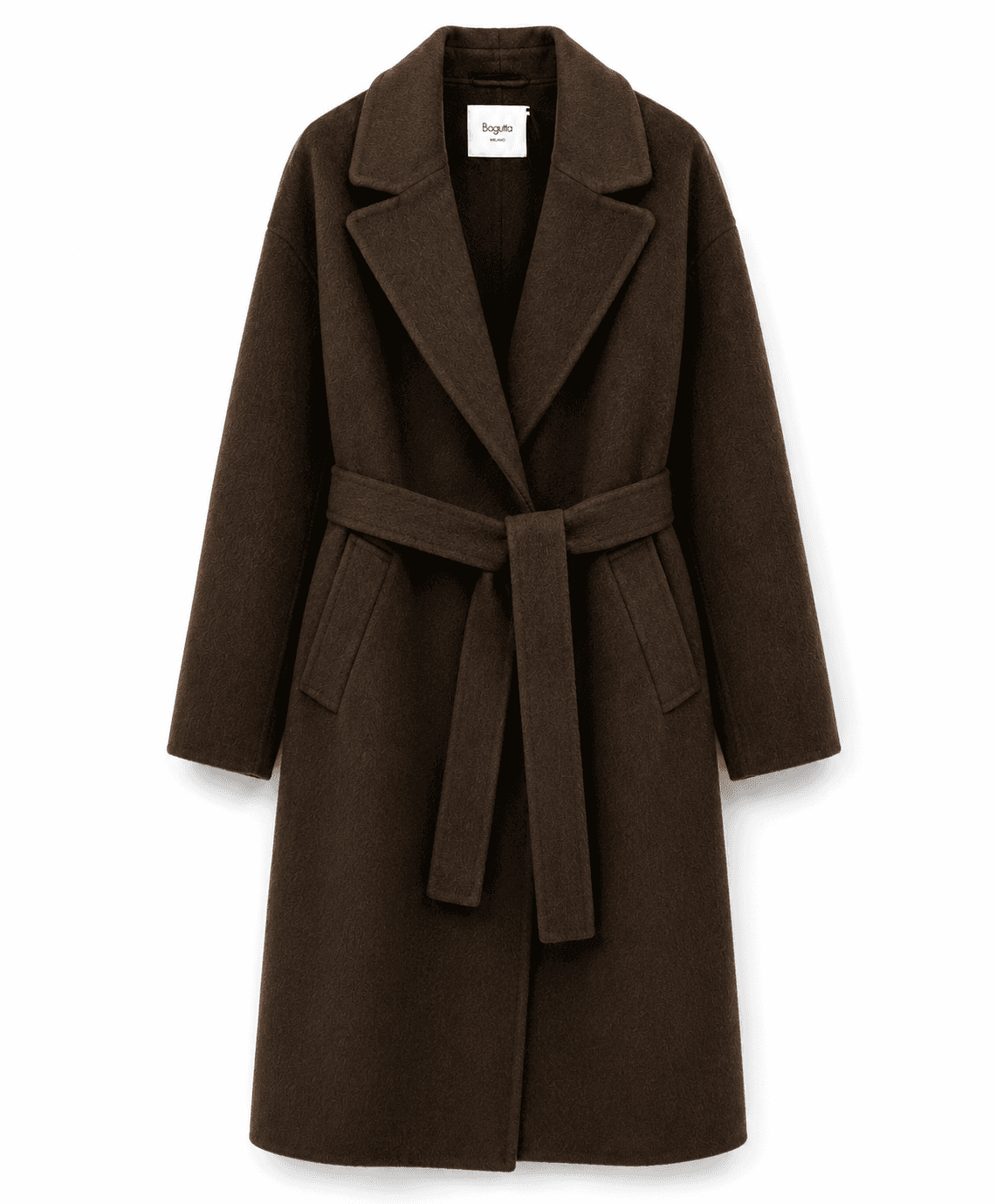 Bagutta Cappotto lungo lana con cintura
