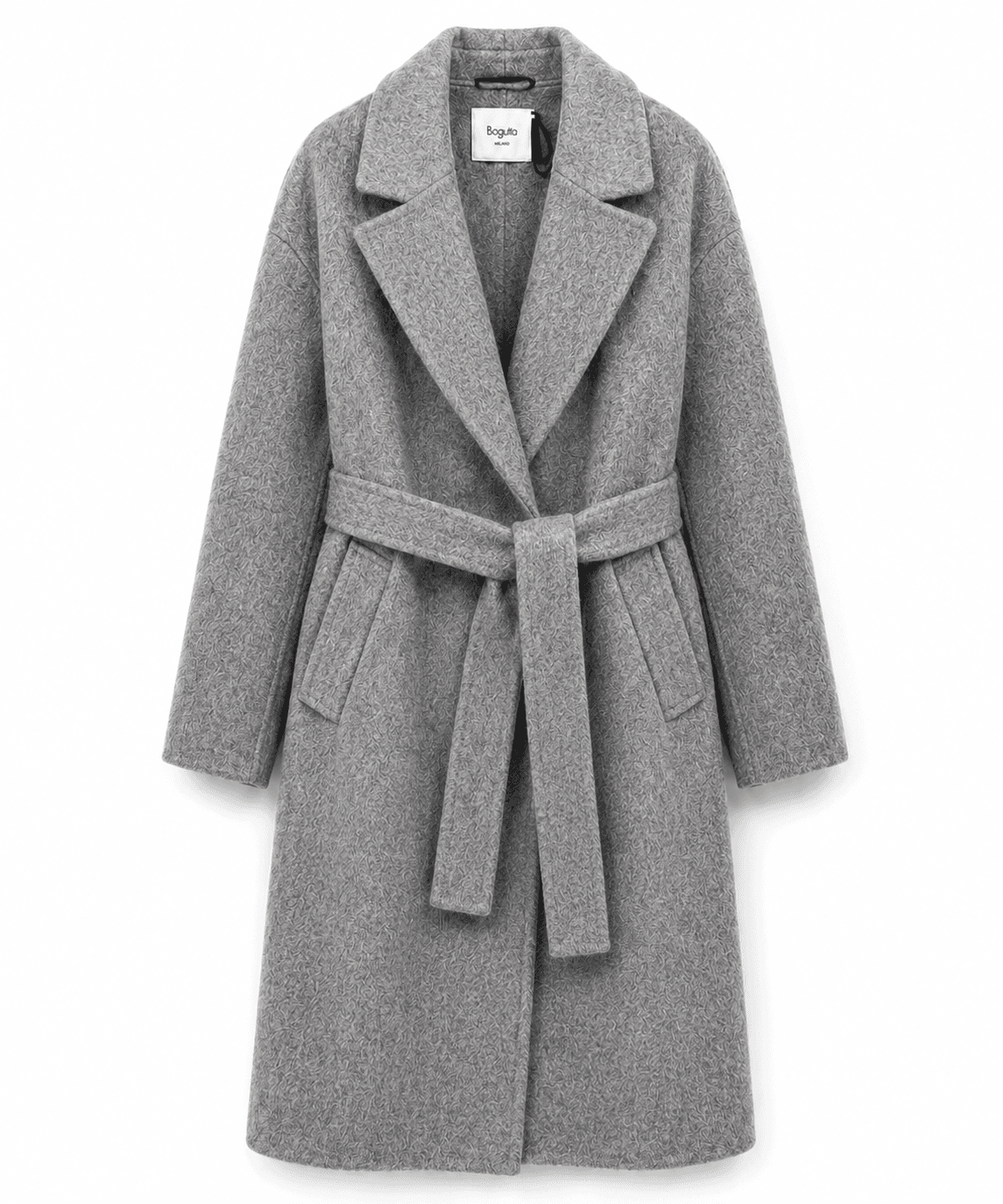 Bagutta Cappotto lungo lana con cintura