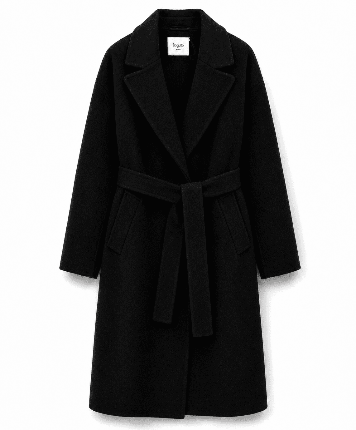 Bagutta Cappotto lungo lana con cintura
