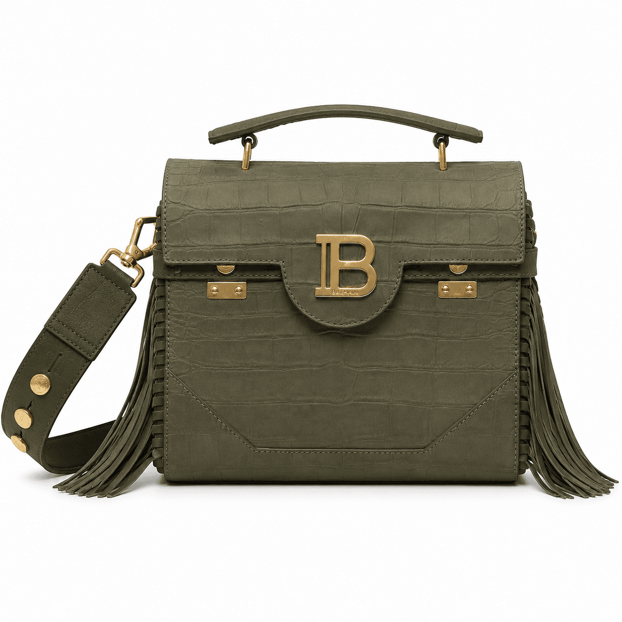 Balmain B-buzz 23 bag green