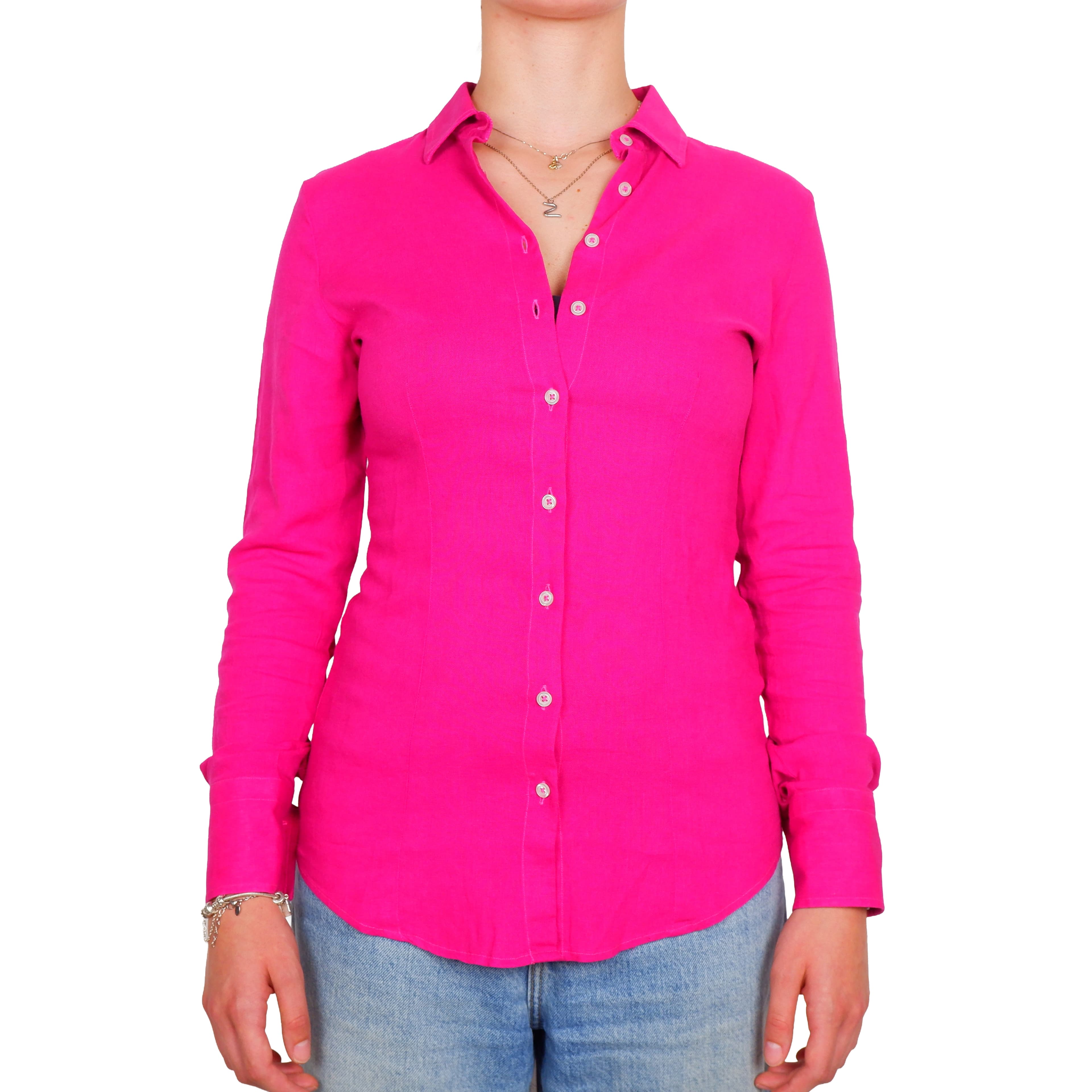 Bagutta Camicia lino fuxia