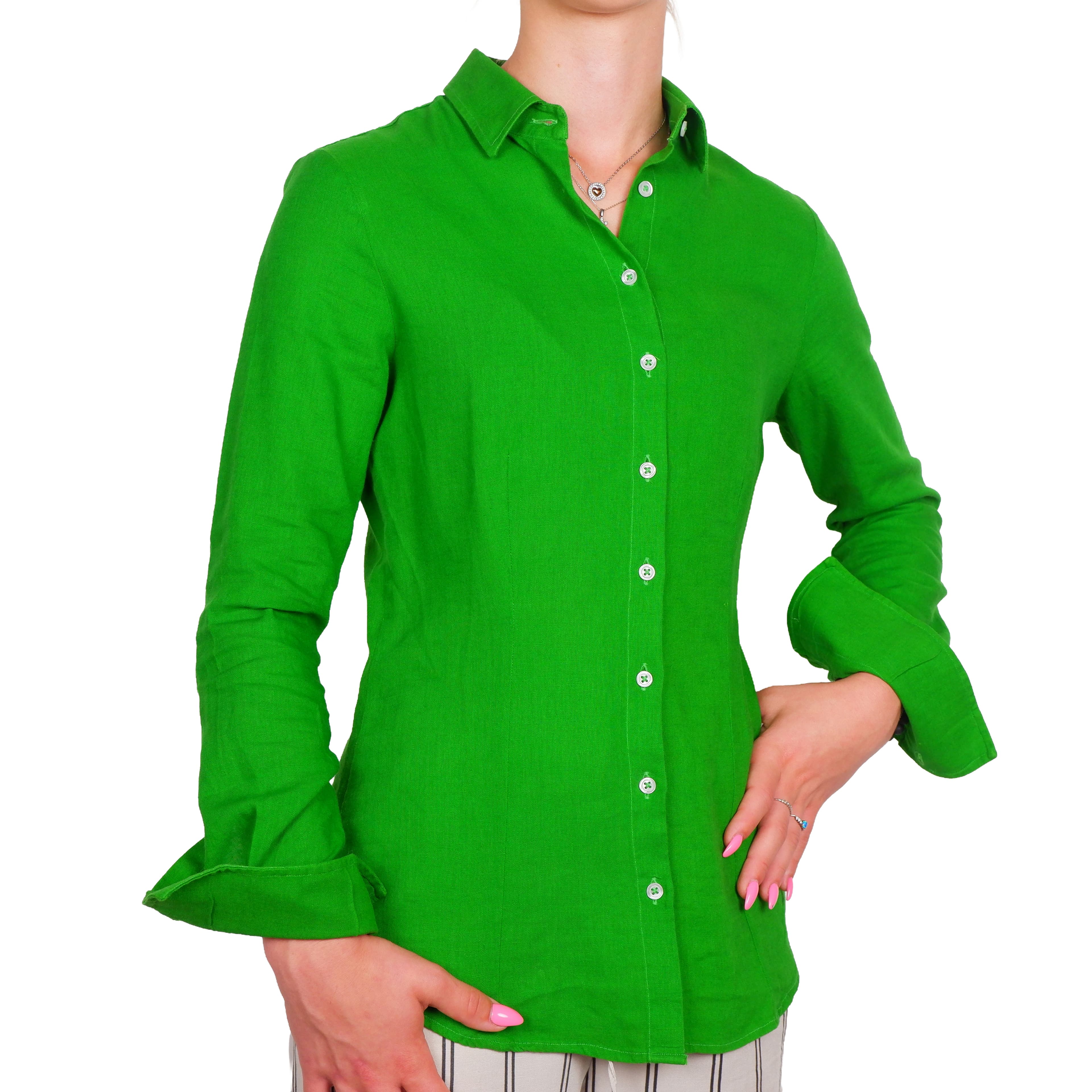 Bagutta Camicia lino verde