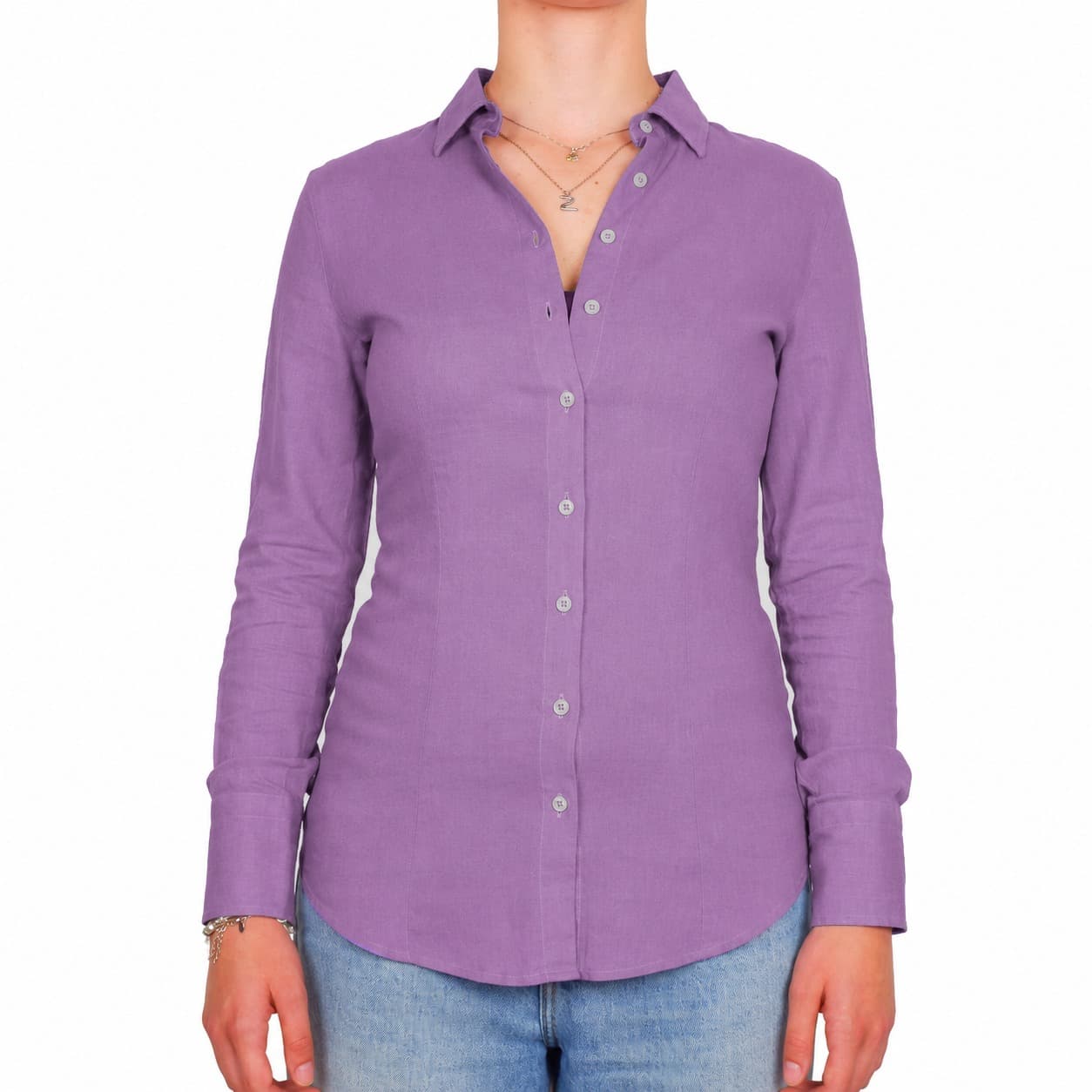 Bagutta Camicia lino viola