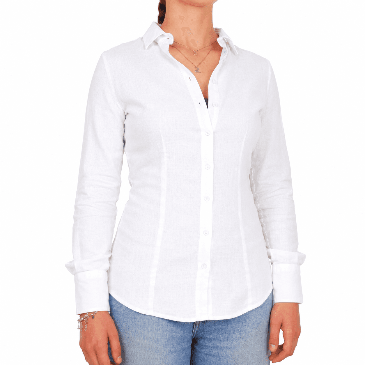 Bagutta Camicia lino bianco