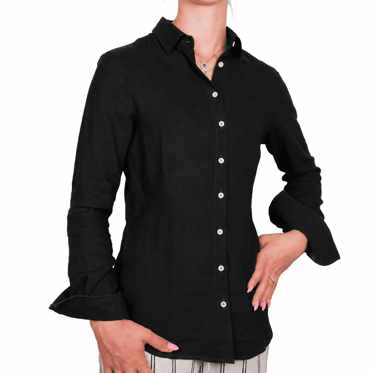 Bagutta Camicia lino nero