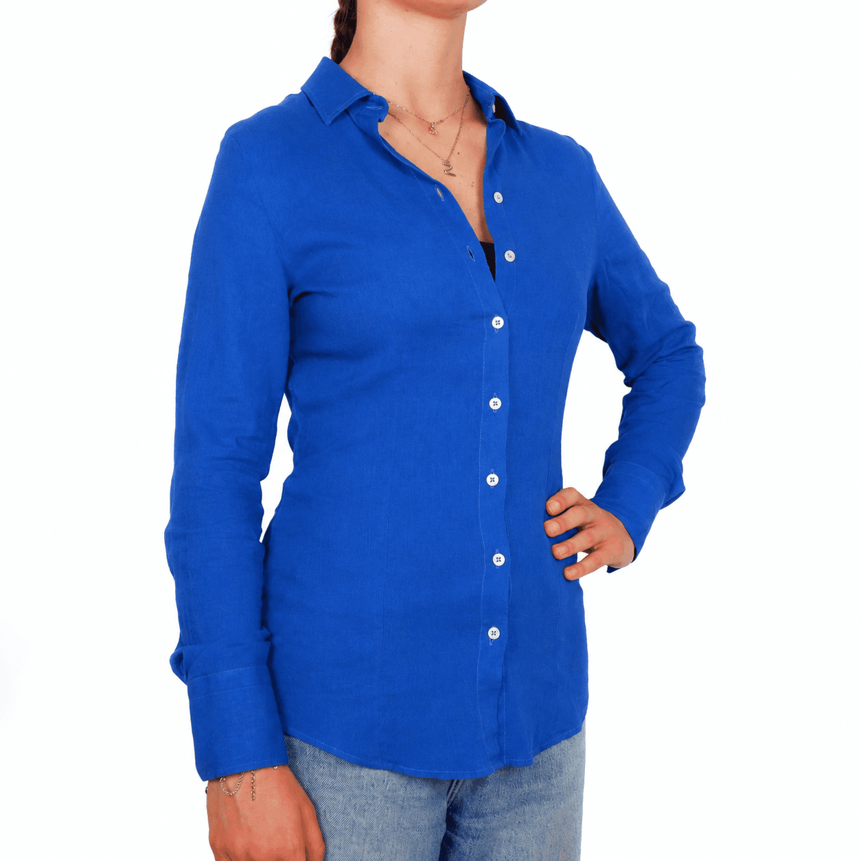 Bagutta Camicia lino bluette