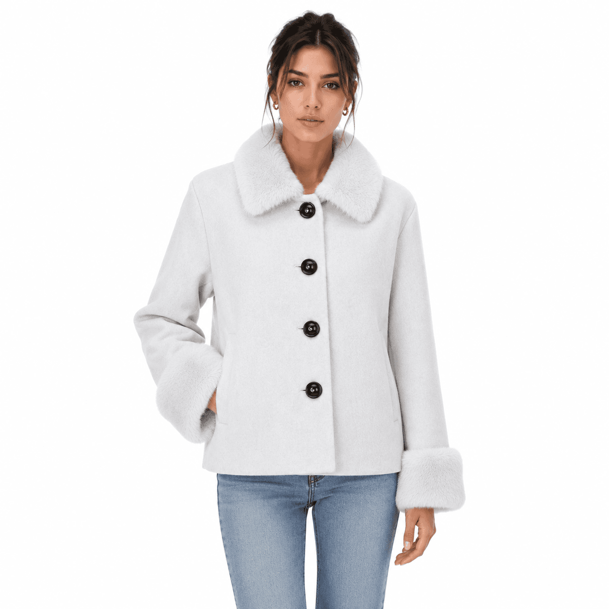 Cappotto corto pelliccia ice