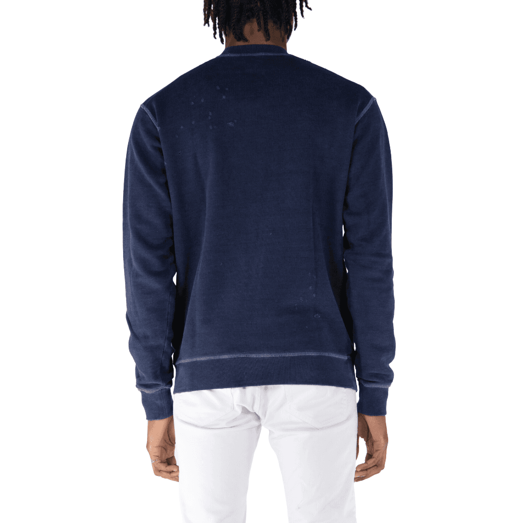 Felpa girocollo distressed