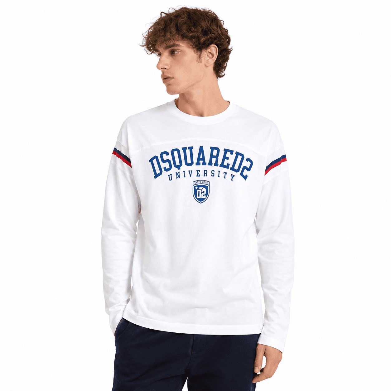 Dsquared2 Maglietta college Cigarette maniche lunghe