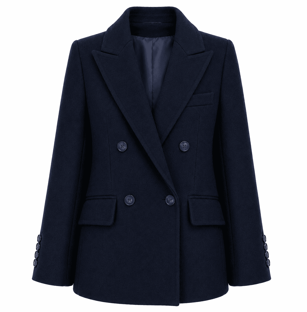 Loro Piana Tessuto Cappotto corto doppiopetto blu