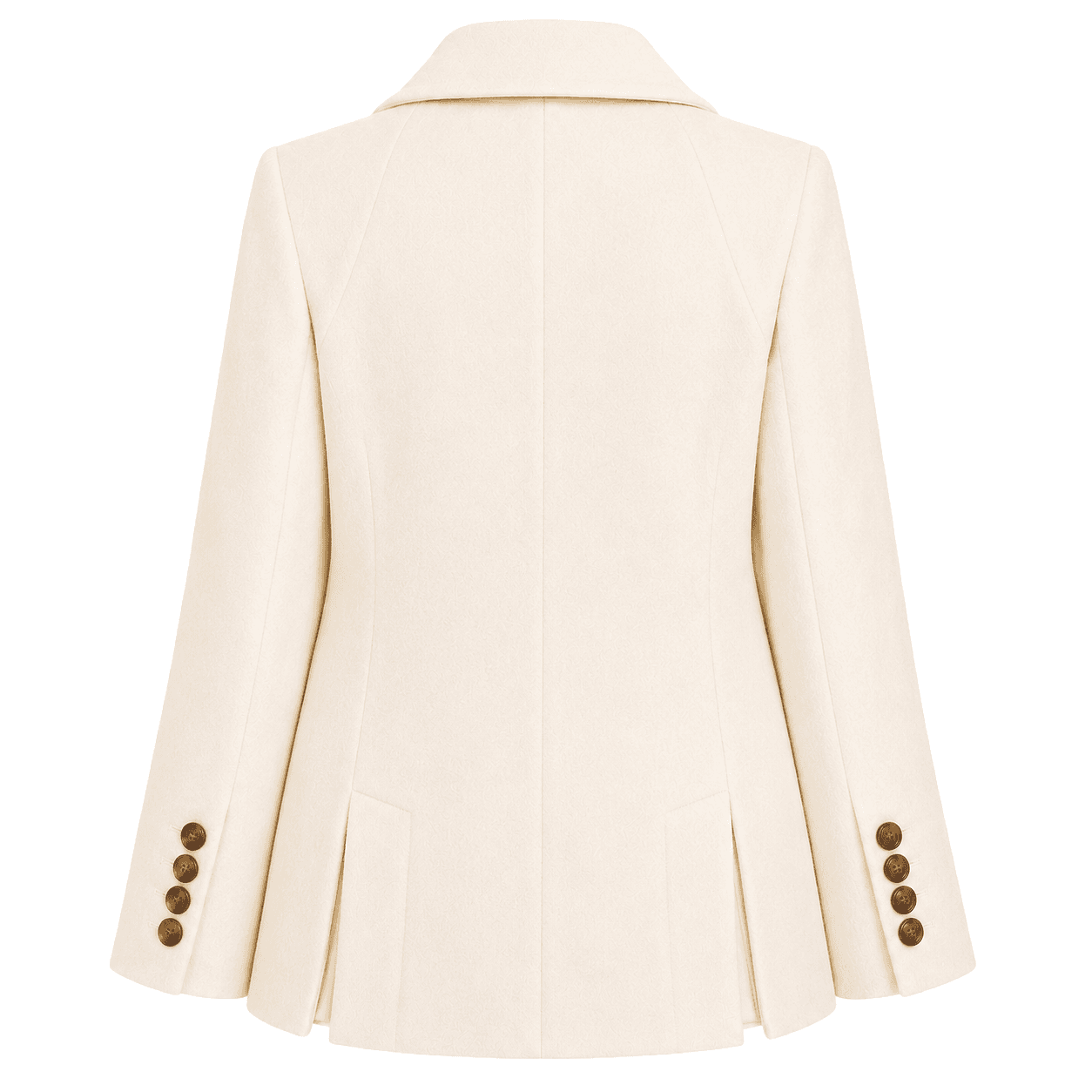 Cappotto corto doppiopetto panna