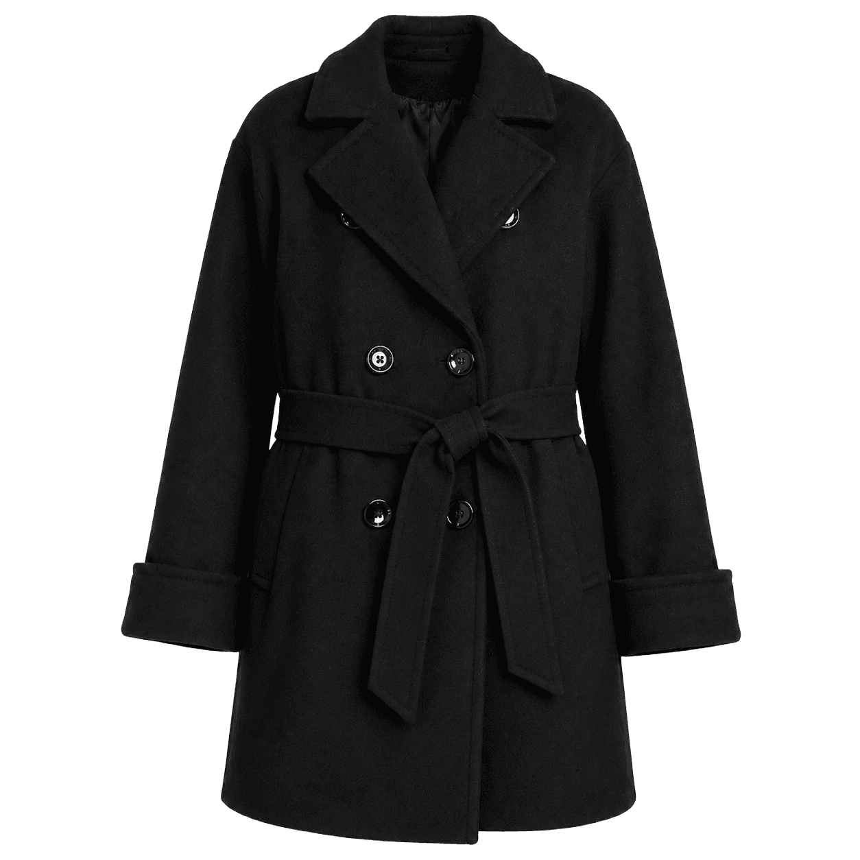 Loro Piana Tessuto Cappotto peacoat doppiopetto nero