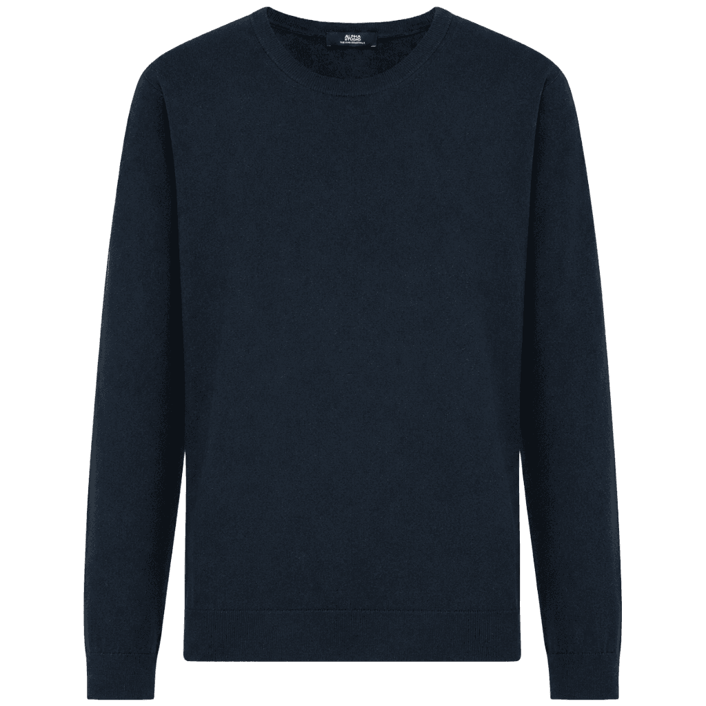 Alpha Studio Maglia girocollo seta e cashmere