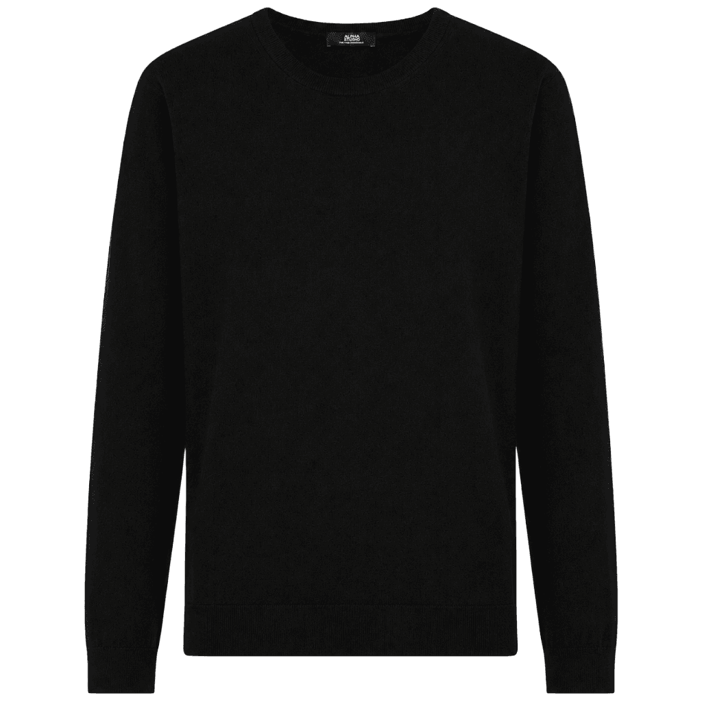 Alpha Studio Maglia girocollo seta e cashmere