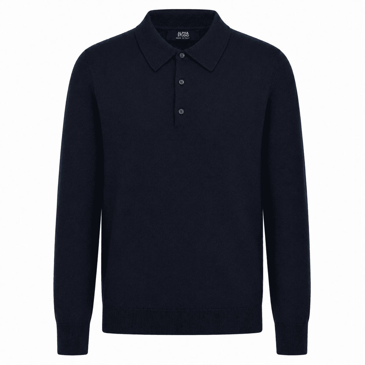 Alpha Studio Polo seta e cashmere