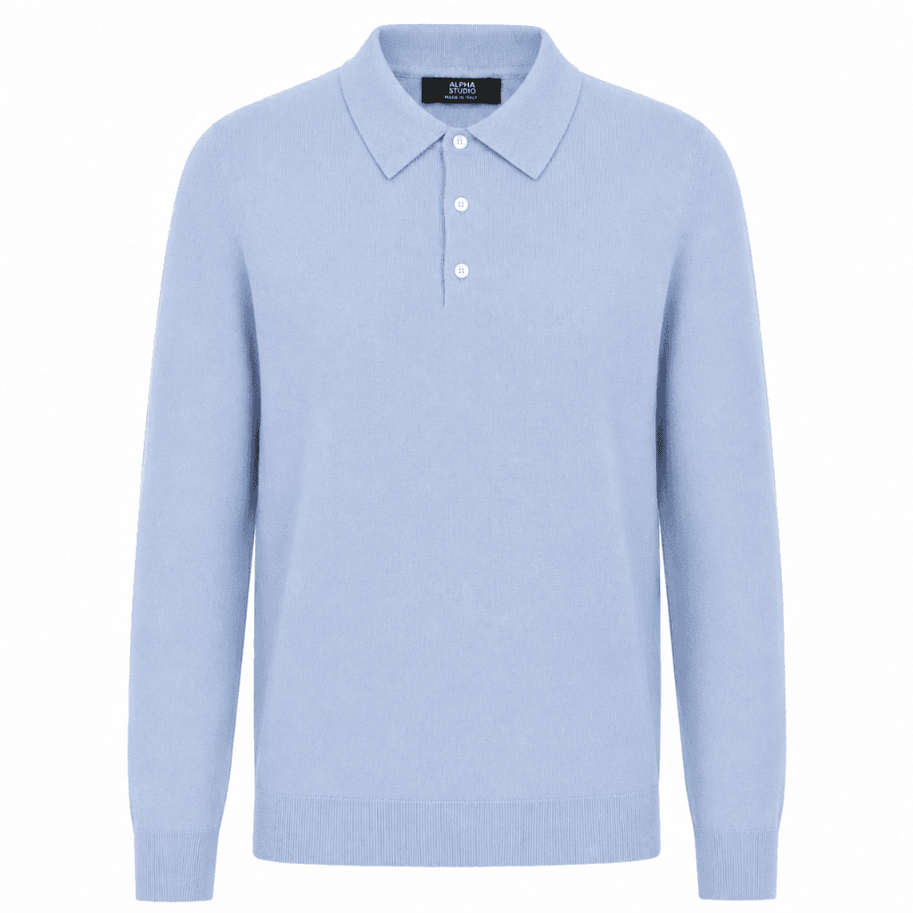 Alpha Studio Polo seta e cashmere