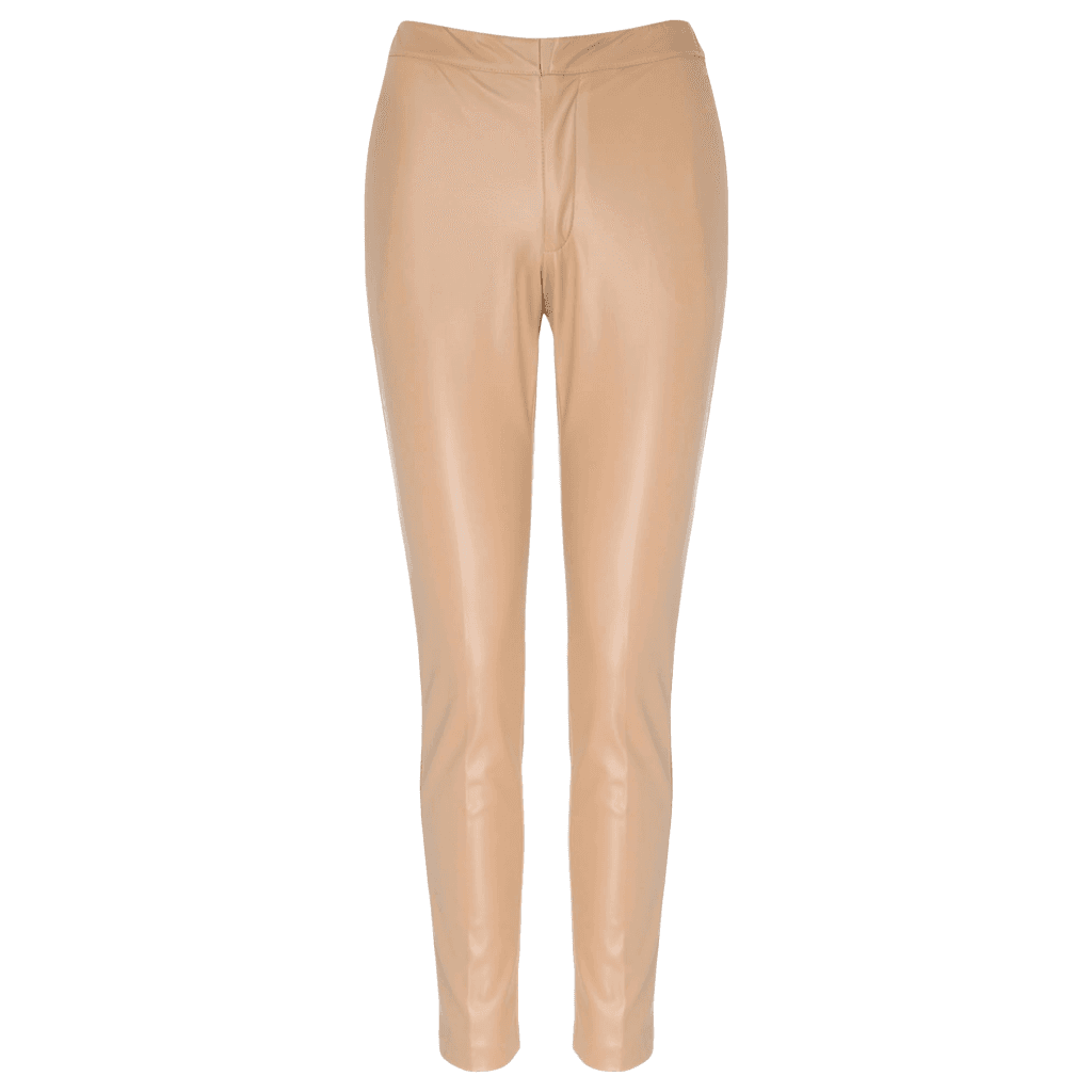 Twinset Pantaloni ecopelle beige