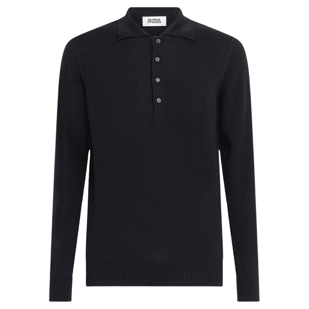 Alpha Studio Polo slim a maniche lunghe