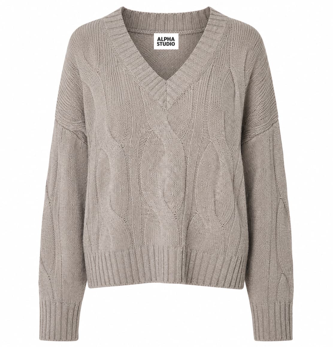 Alpha Studio Scollo v m/l boxy weaving