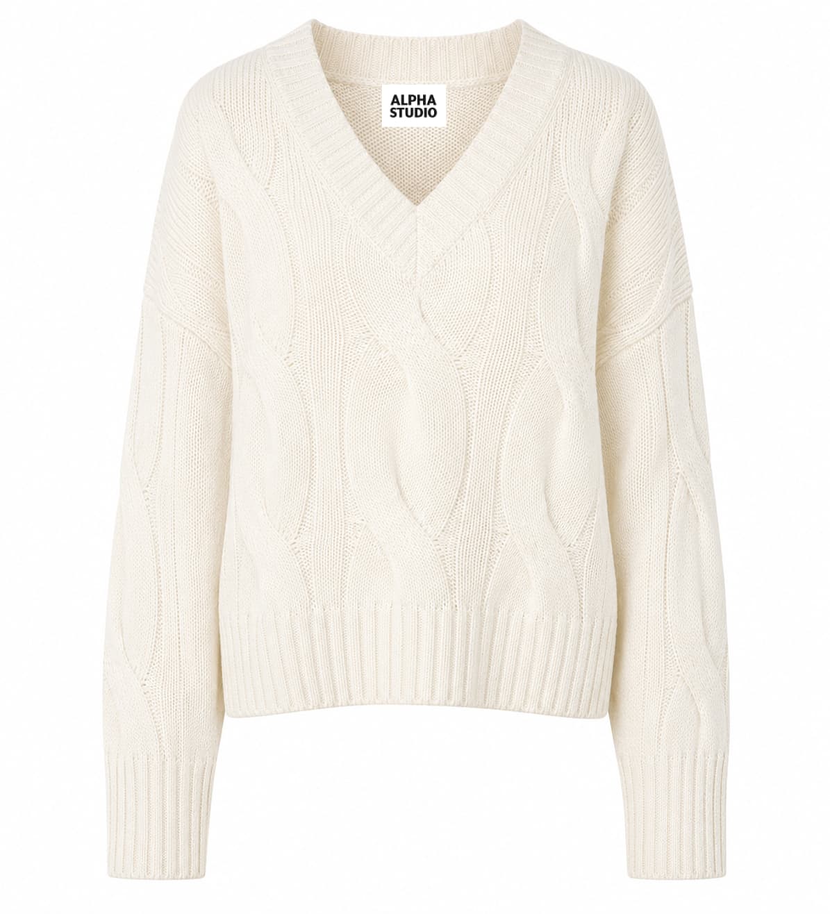 Alpha Studio Scollo v m/l boxy weaving