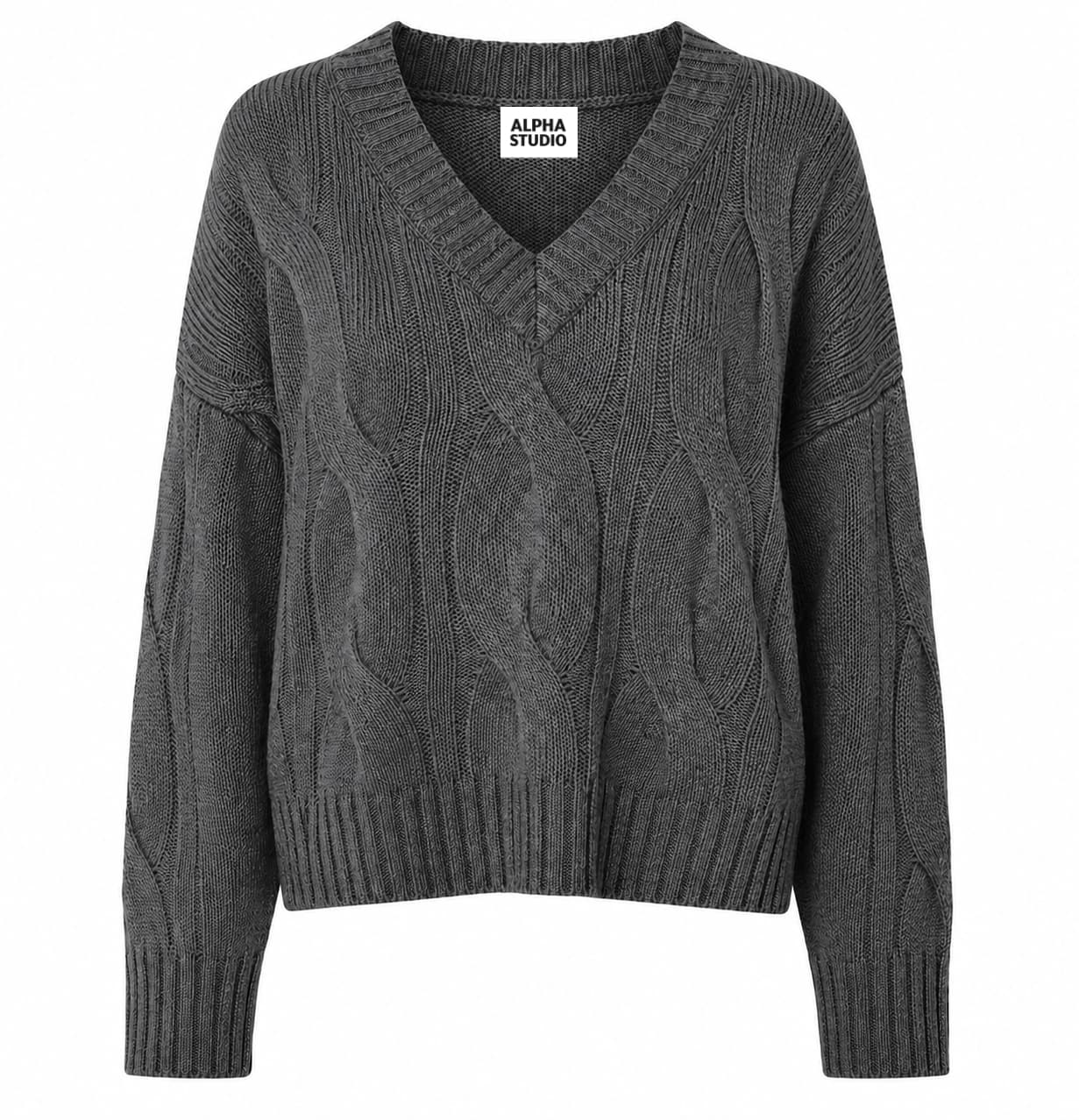 Alpha Studio Scollo v m/l boxy weaving
