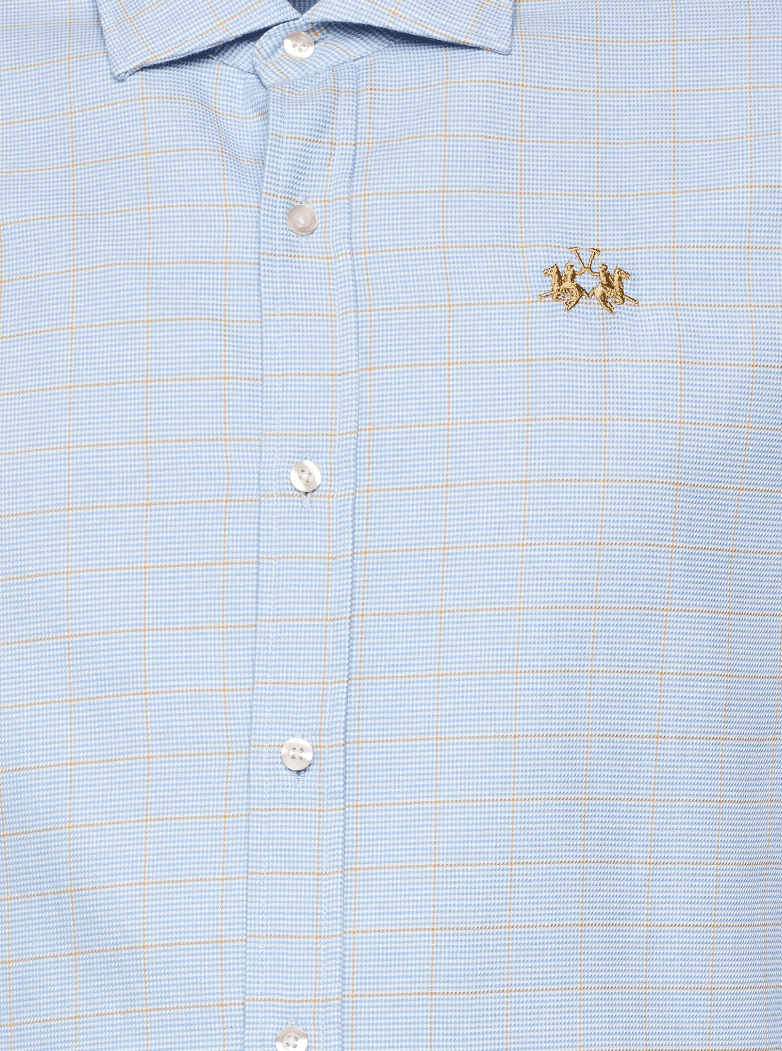 Camicia uomo in popeline dobby