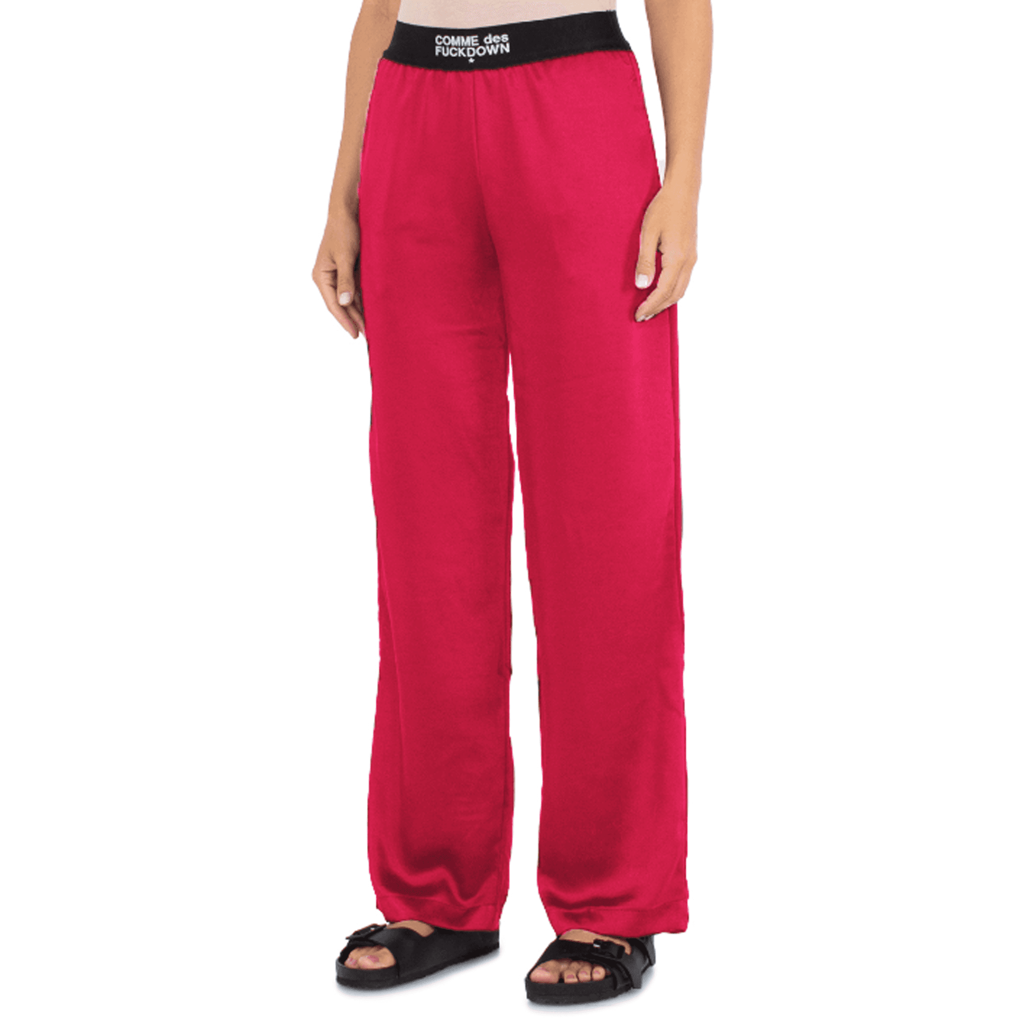 Pantaloni in raso fuxia
