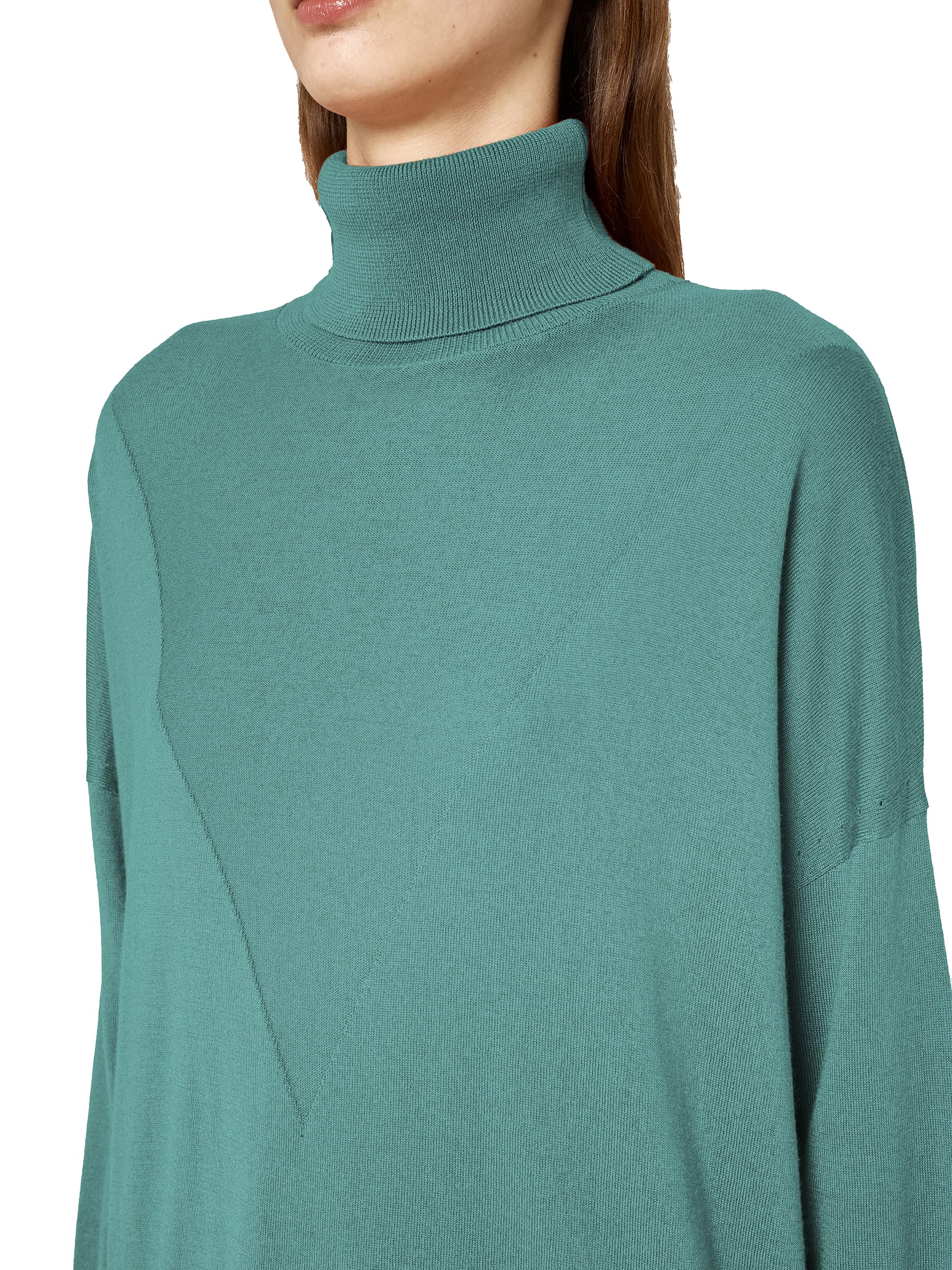 Dolcevita intarsio verde acqua