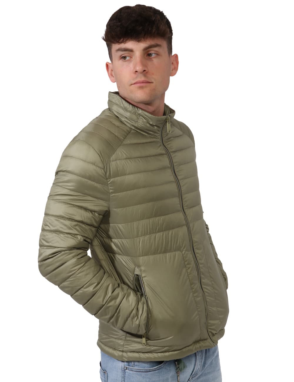 Piumino leggero verde