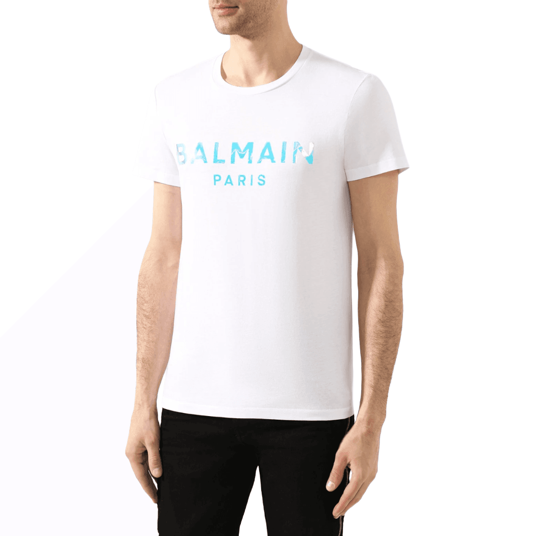 T-shirt balmain paris fluo