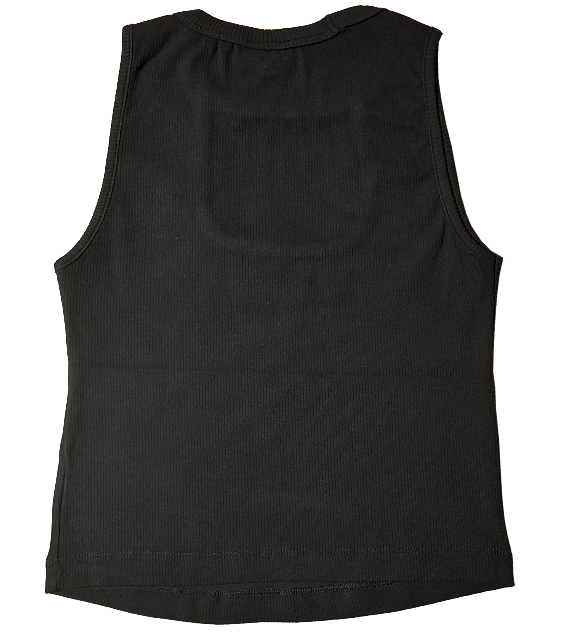 Top in costina nero
