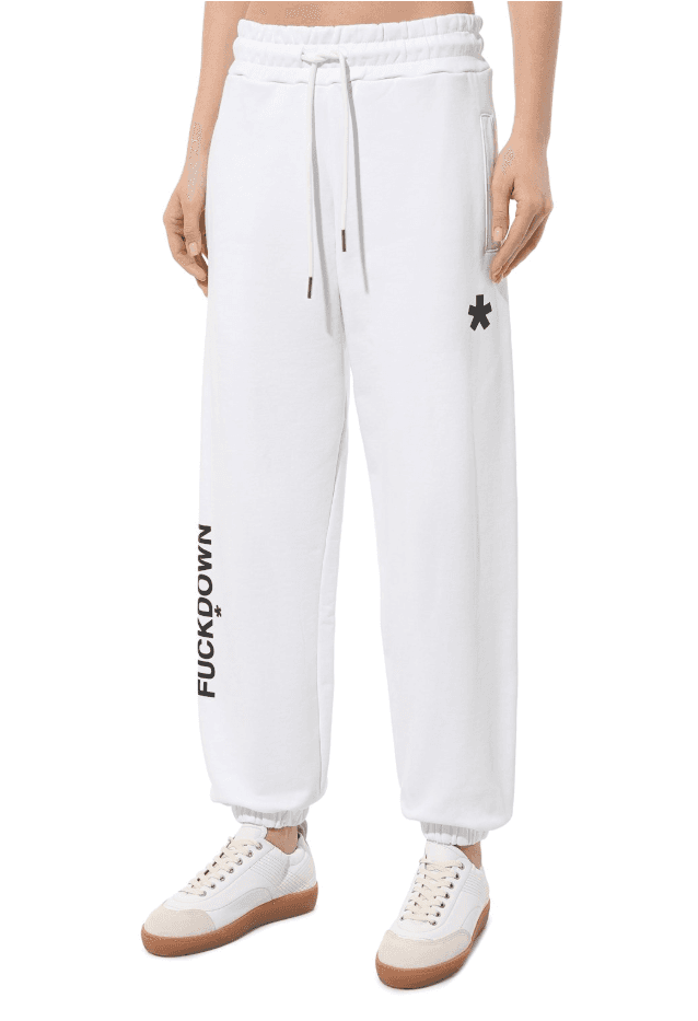 Pantaloni felpa bianchi