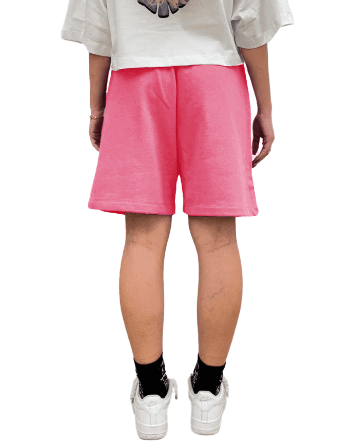 Shorts geranio ricamo logo