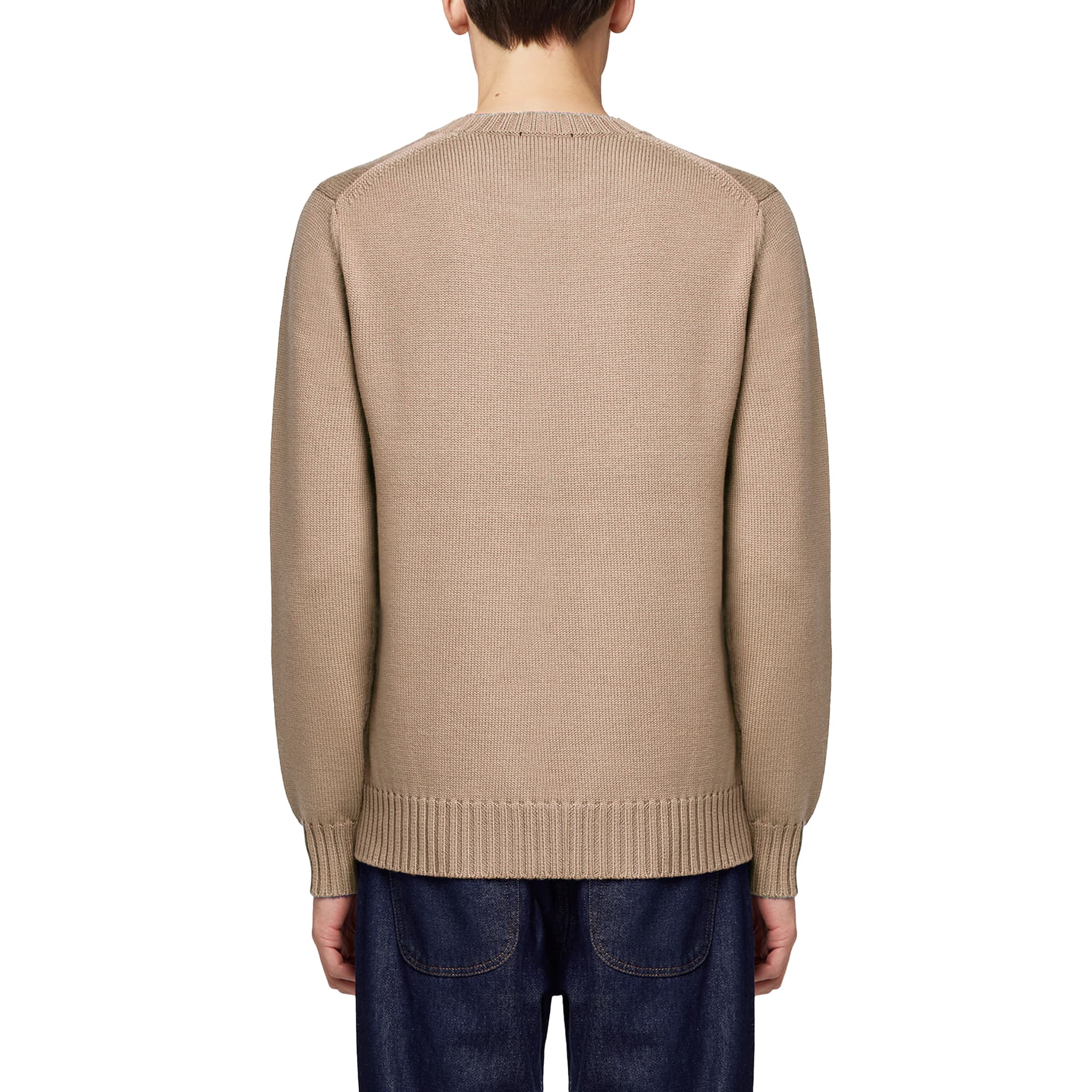 Maglia girocollo a maniche lunghe in cashmere