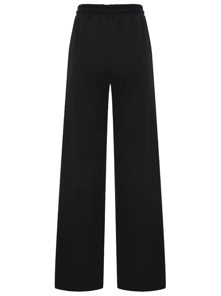 Pantaloni felpa stampa e borchie