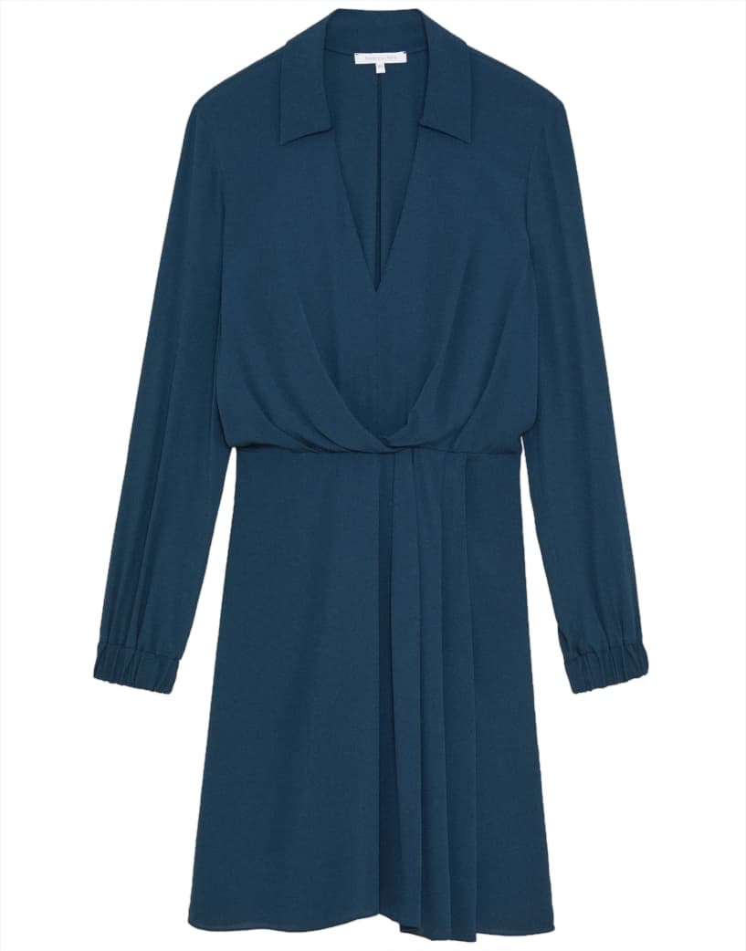 Abito midi petrol blu