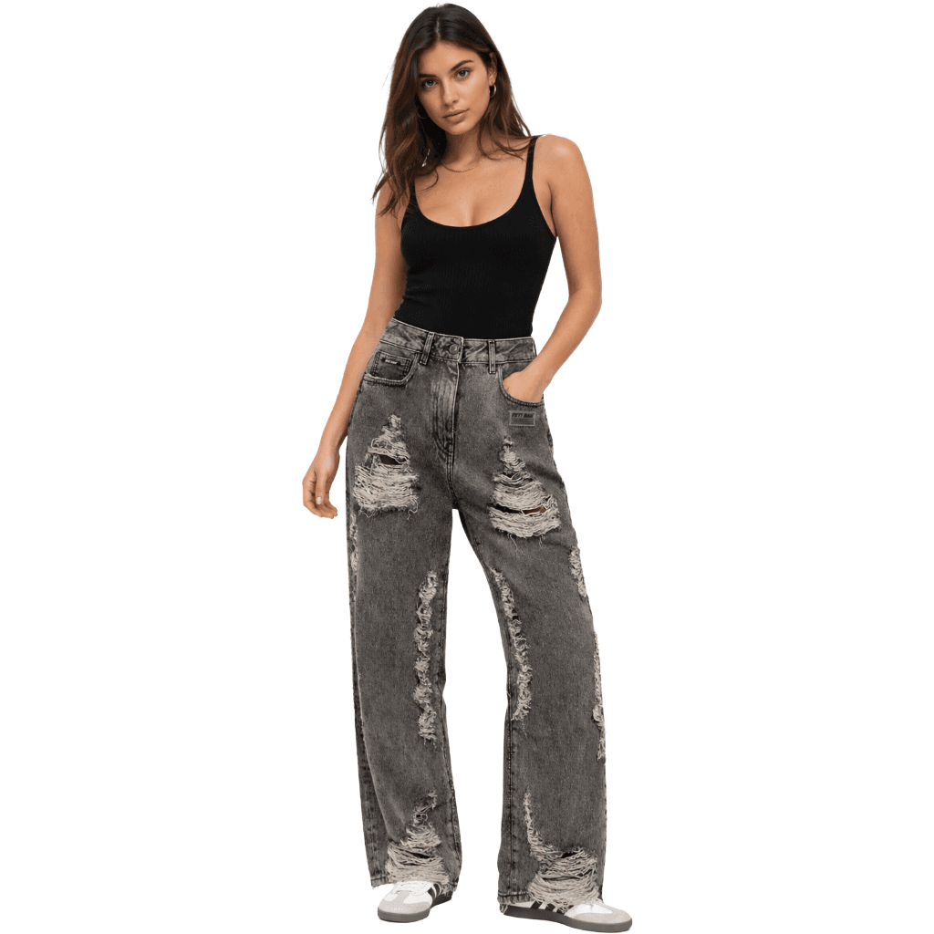 Jeans strappati neri