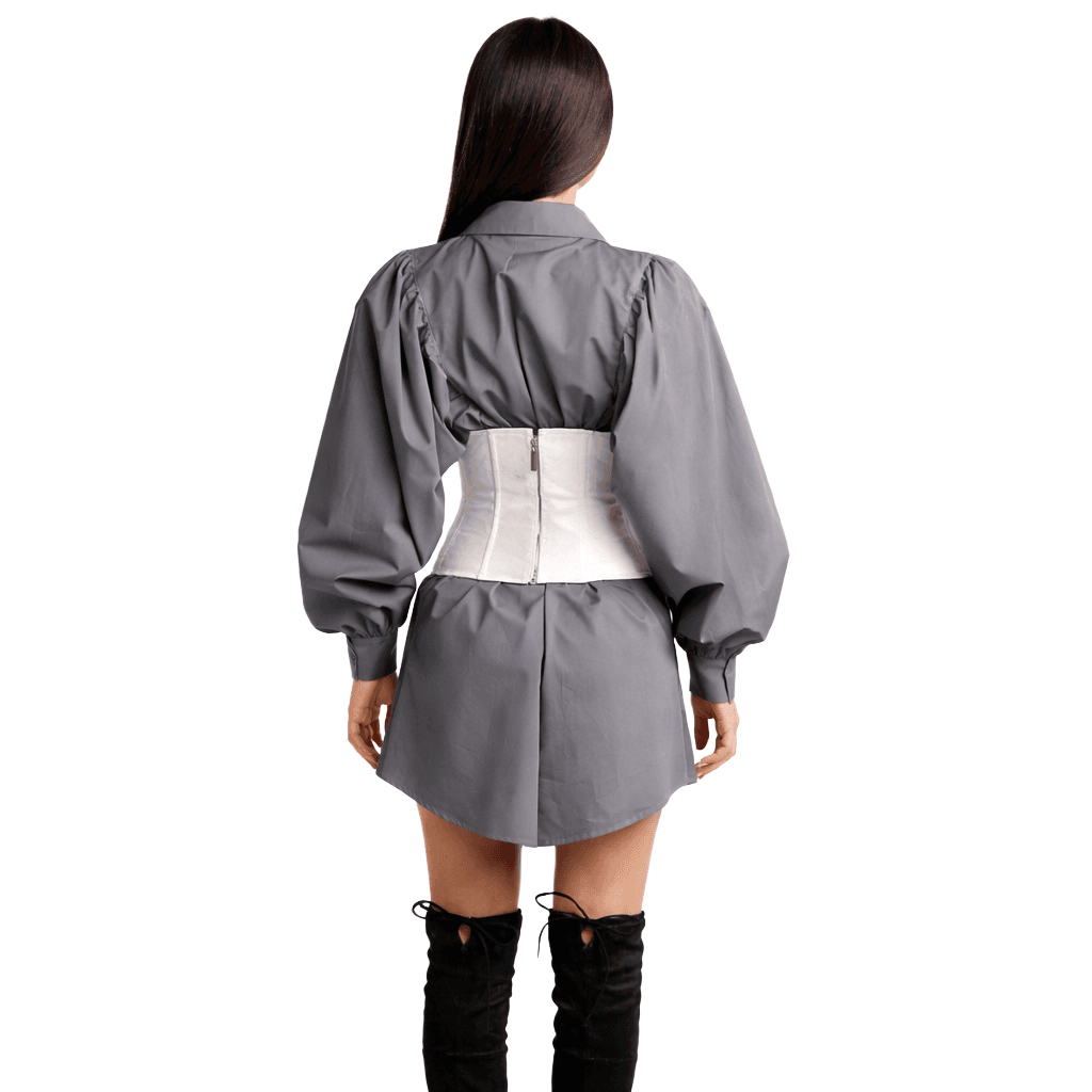 Top bianco con coulisse