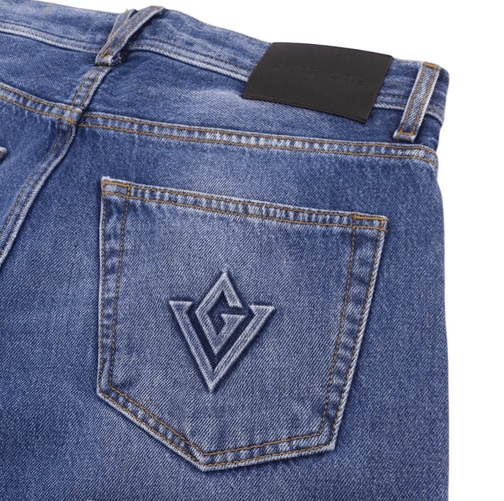 Denim slim fit indaco mid