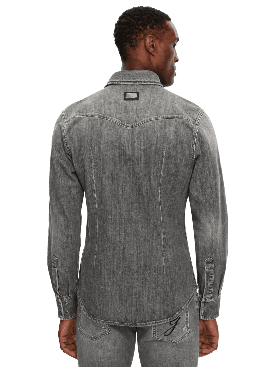 Camicia denim grigia