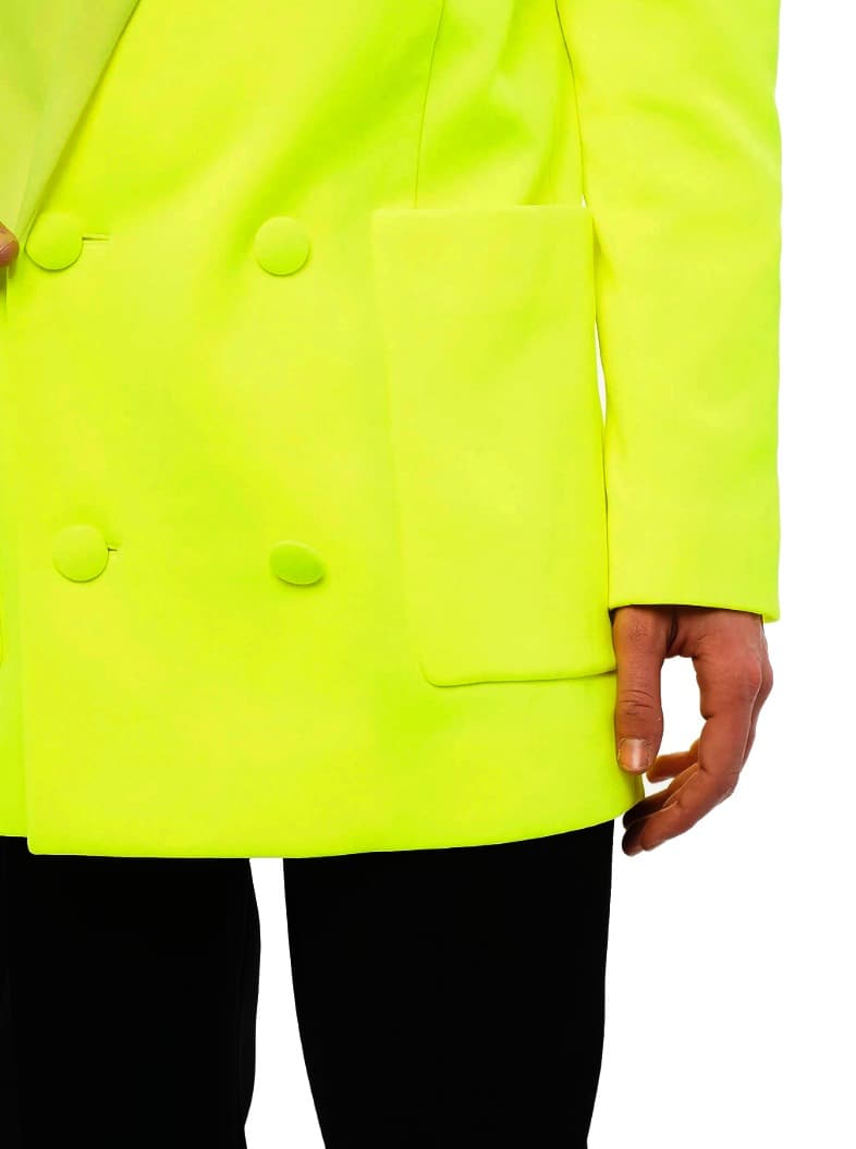 Blazer doppiopetto giallo fluo
