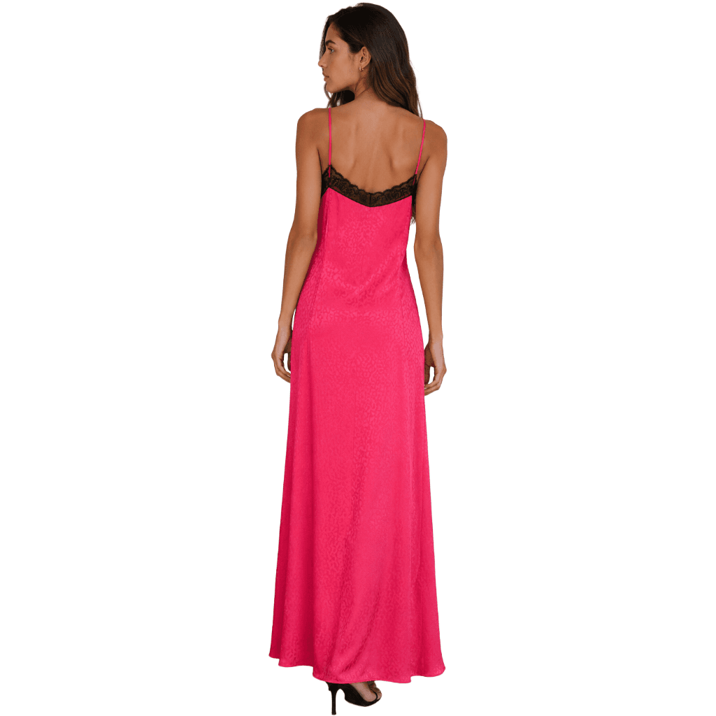 Abito animalier fucsia