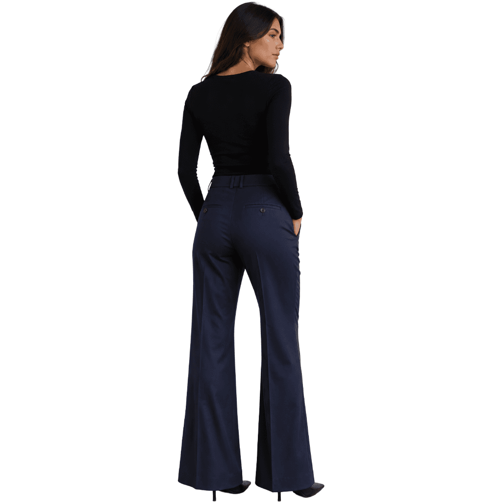 Pantalone a zampa blu