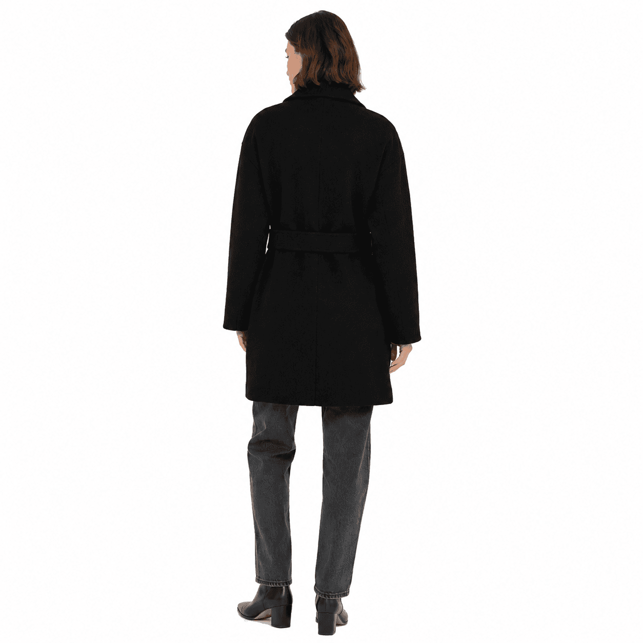 Cappotto lana con cintura
