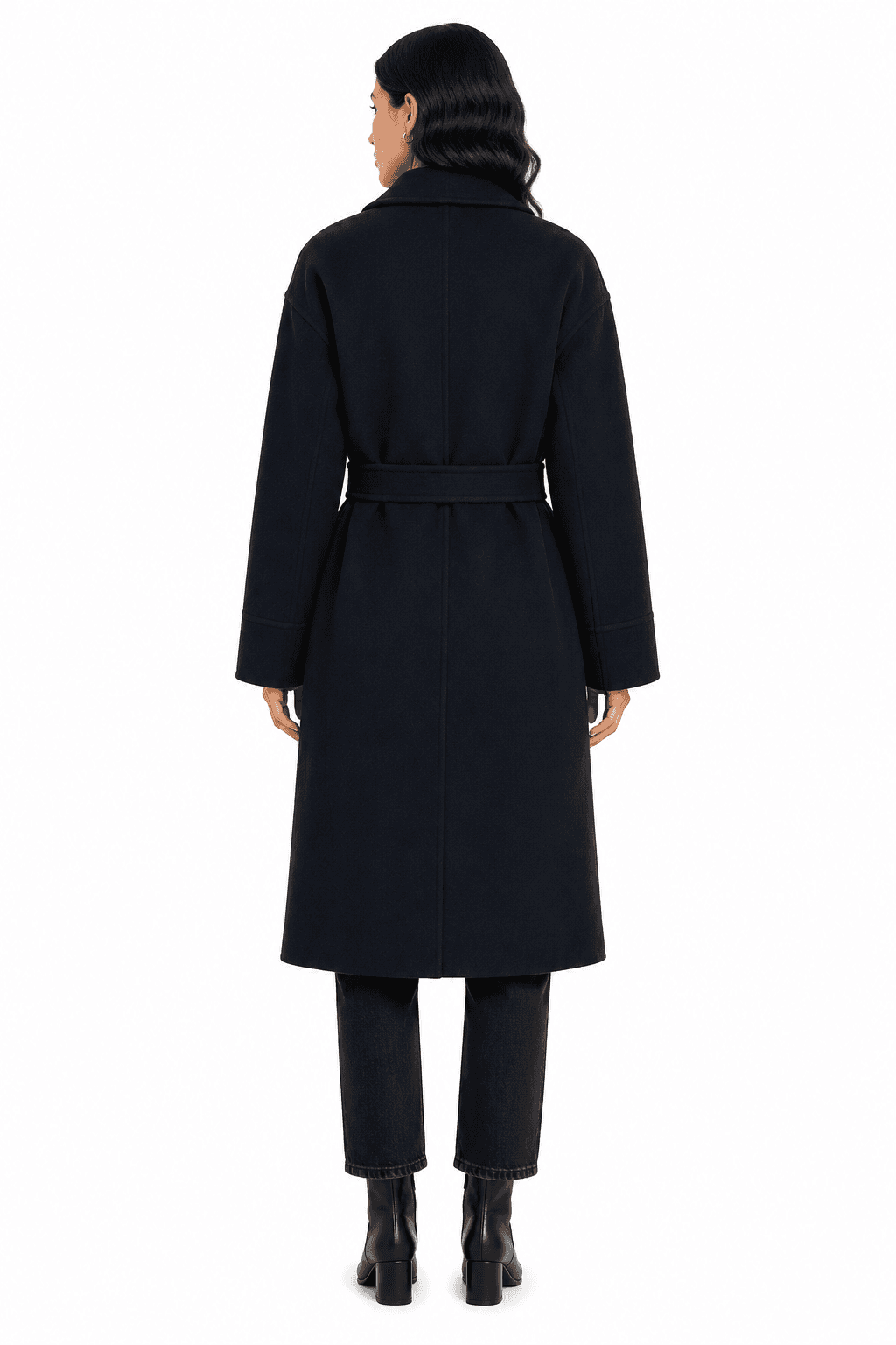 Cappotto lana con cintura