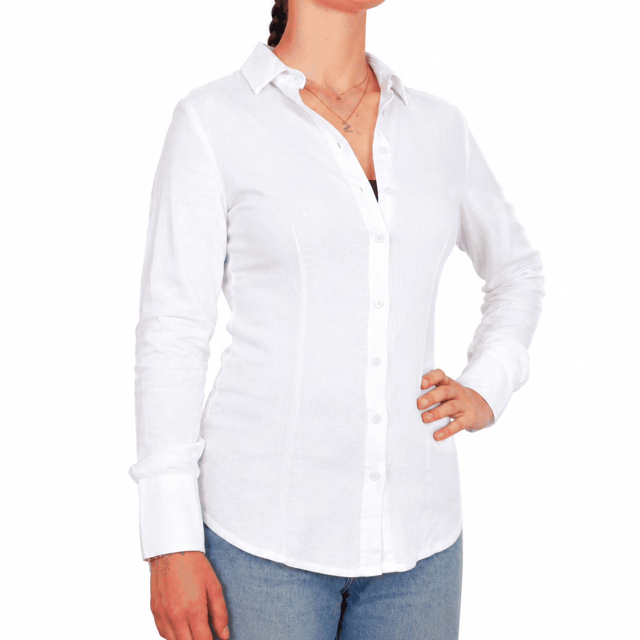 Camicia lino bianco